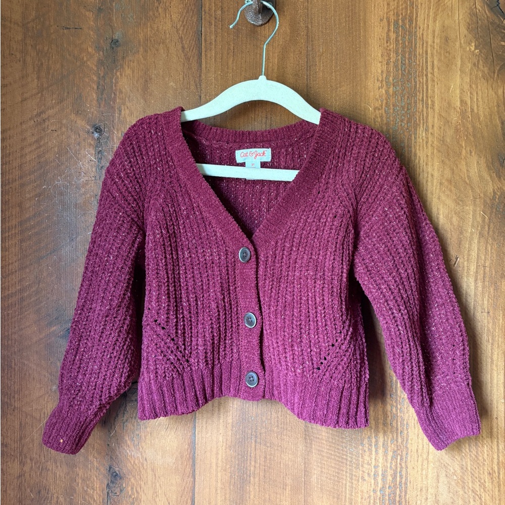 Adorable Cat & Jack cardigan, size 2T. EUC!